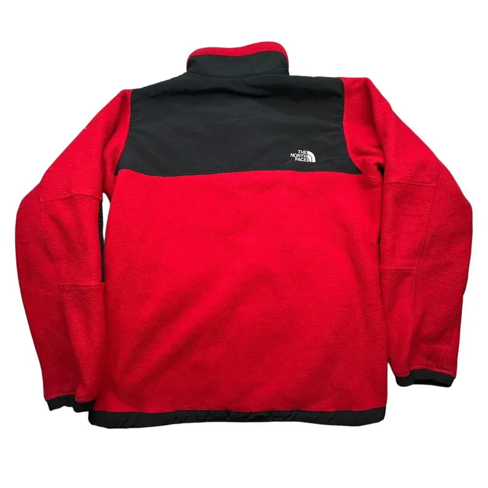 Vintage 90s The North Face Denali Fleece Red Jacket Mens Large Black Full Zip